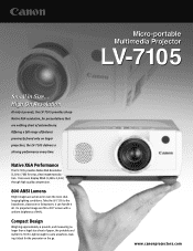 Canon LV-7105 LV-7105 Brochure