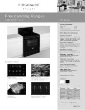 Frigidaire FGEF3034KW Product Specifications Sheet (English)