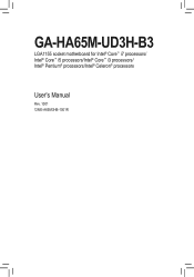 Gigabyte GA-HA65M-UD3H-B3 Manual