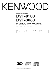 Kenwood DVF-8100 Instruction Manual