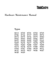 Lenovo ThinkCentre M55e Hardware Maintenance Manual