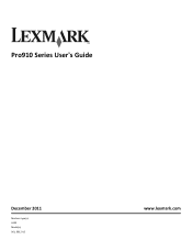 Lexmark Pro915 User's Guide