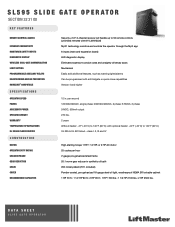 LiftMaster SL595UL SL595 Product Data Sheet
