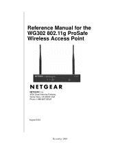 Netgear WG302 WG302v1 Reference Manual