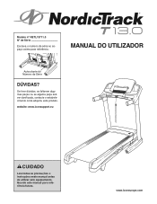 NordicTrack T 13.0 Treadmill Portuguese Manual