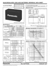 Panasonic LC-R127R2P Info Sheet