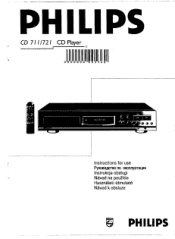 Philips CD721 User manual (English)