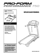 ProForm Performance 750 Treadmill Swedish Manual