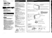 Sony WM-F702 Users Guide