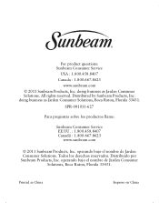 Sunbeam FPSBSM2104 User Manual