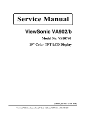 ViewSonic VA902B Service Manual