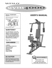 Weider Gym 4000 Uk Manual