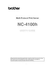 Brother International HL-3400CN Network Users Manual - English