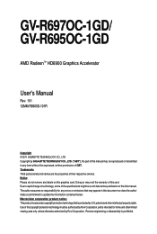 Gigabyte GV-R695OC-1GD Manual