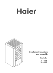 Haier JC-110GD Installation Instructions
