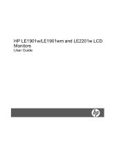 HP LE1901WM HP LE1901w/LE1901wm and LE2201w LCD Monitors User Guide