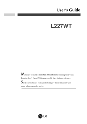 LG L227WTG Owner's Manual (English)