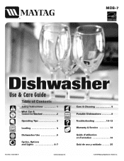 Maytag MDC4650AWW Use and Care Guide