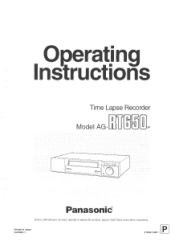 Panasonic AGRT650P AGRT650P User Guide