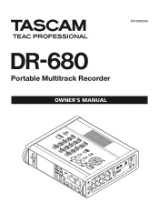 TEAC DR-680 DR-680 Owner's Manual