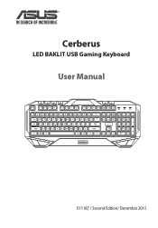 Asus Cerberus Keyboard Manual for Cerberus Keyboard.English
