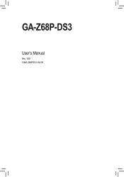 Gigabyte GA-Z68P-DS3 Manual