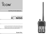Icom IC-M88 Instruction Manual