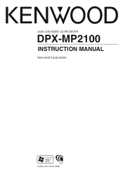 Kenwood DPX-MP2100 User Manual