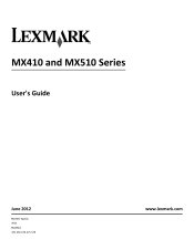 Lexmark MX510 User's Guide