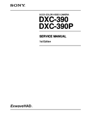 Sony DXC390 Service Manual