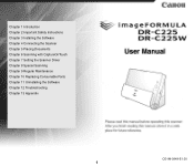 Canon imageFORMULA DR-C225W DR-C225 / DR-C225W User Manual