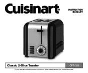 Cuisinart CPT-320 Instruction Manual