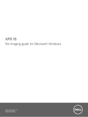 Dell XPS 15 9570 XPS 15 Re-imaging guide for Microsoft Windows