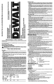Dewalt D25300D Instruction Manual