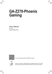 Gigabyte GA-Z270-Phoenix Gaming Users Manual