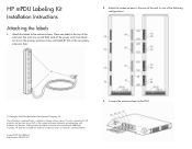 HP 252663-B31 HP Modular Power Distribution Unit Labeling Kit Installation Instructions