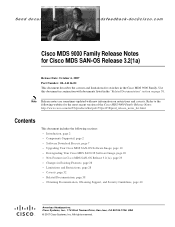 HP Cisco MDS 9500 Cisco MDS 9000 Family Release Notes for Cisco MDS SAN-OS Release 3.2(1a) (OL14116-02, October 2007)