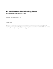 HP KN744AA HP xb4 Notebook Media Docking Station - Maintenance and Service Guide