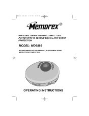 Memorex MD6886-01 Operating Instructions