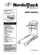 NordicTrack T23.0 Instruction Manual