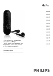 Philips SA2625WB User manual