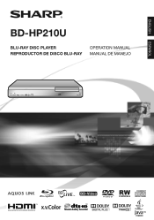 Sharp BDHP210U BD-HP210U Operation Manual