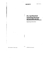 Sony ICF-SC1 Operating Instructions  (primary manual)
