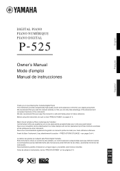 Yamaha P-525 P-525 Owners Manual