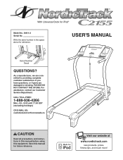 NordicTrack C2155 Treadmill User Manual