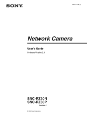 Sony SNC-RZ30N User Guide