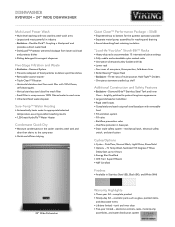 Viking RVDW324 Two-Page Specifications Sheet
