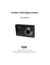 Vivitar T030 ViviCam T030 Camera Manual