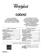 Whirlpool WTW8600YW Use & Care Guide