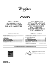 Whirlpool WTW8540BC Use & Care Guide